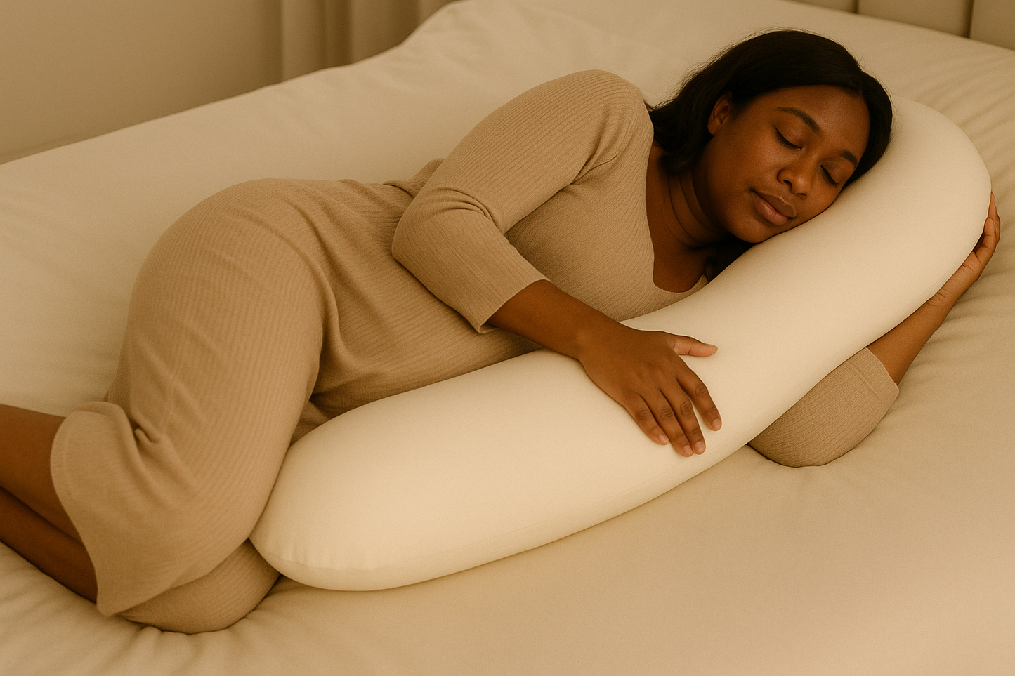 Pregnancy Pillow ~ Luxury comfort that cradles mother and baby, bringing ease, peace, and support through every step of the motherhood journey.